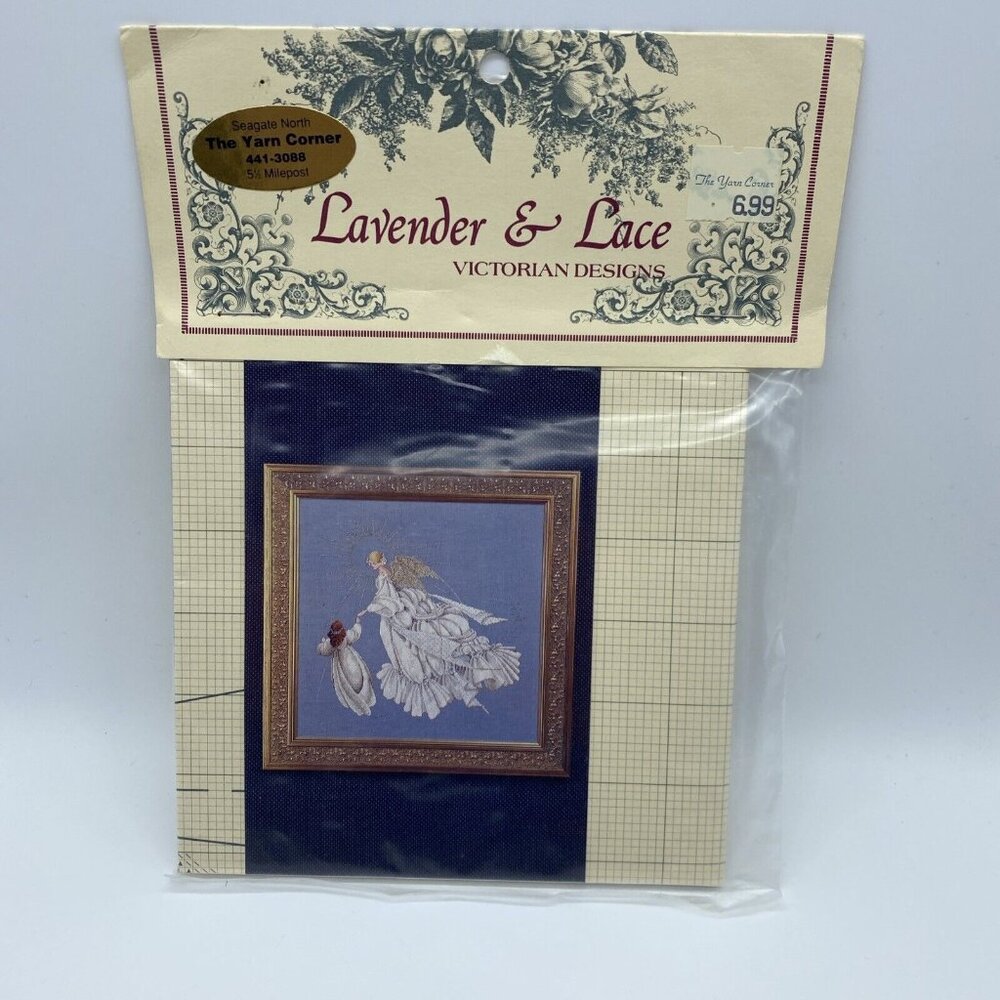 Lavender & Lace Angel Of Mercy Cross Stitch Pattern NOS L&L 28 16 1/4x16 1/8